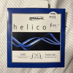 D'Addario Helicore Violin Strings Full Set [ADEG] / 4/4 Medium