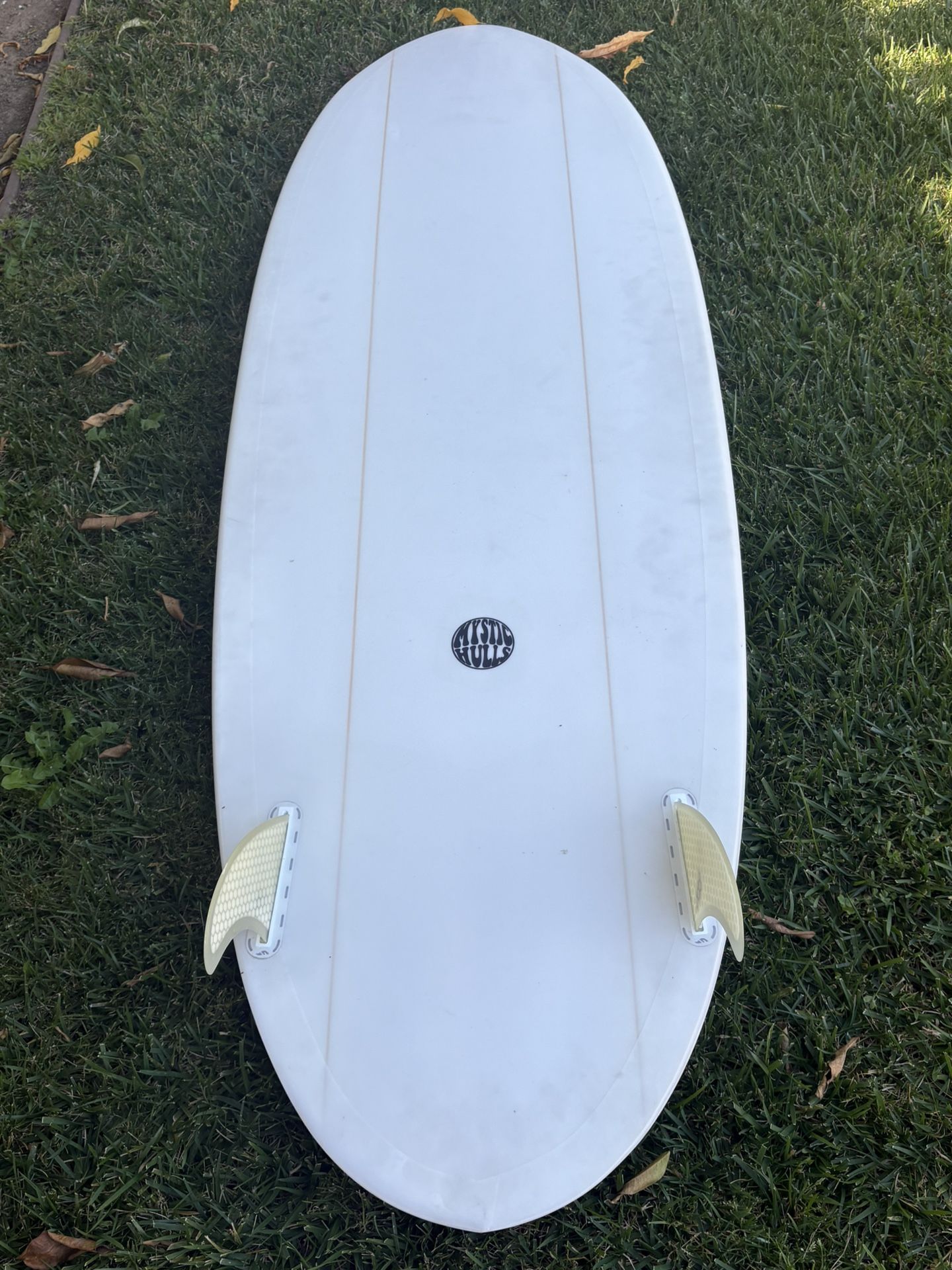 New Mystic Hulls Stubby Twin Fin Surfboard
