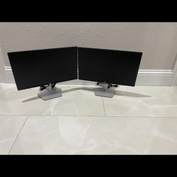 DELL (2) 24 Inch (WHITE) Monitors