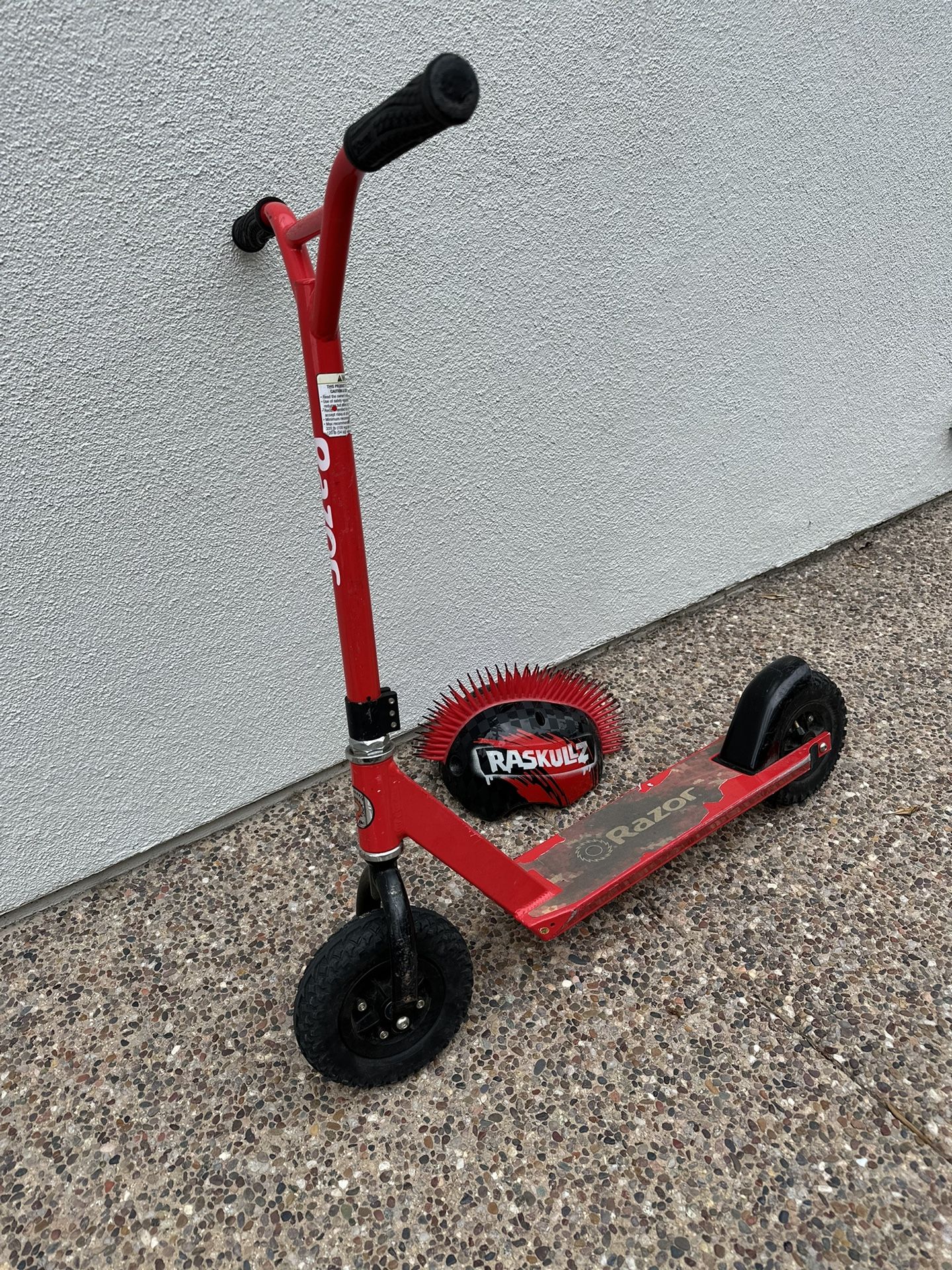 Razor Pro RDS Dirt Scooter with helmet,- Red- Good Condition for Sale ...