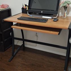 Desk, Computer, Chair