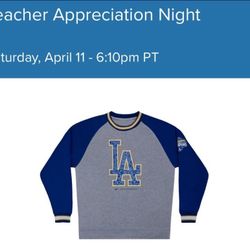 LA Dodgers Teacher Appreciation Night Sweater