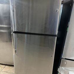 Stainless Steel Top And Bottom Refrigerator 