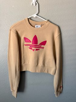 Adidas Women's Original Sweatshirt H22855 Beige Tone & Pink