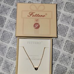 14 K Gold Plated F Necklace