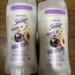 Secret Limited Edition Invisible Solid Antiperspirant and Deodorant - Sugarplum - 2.6oz