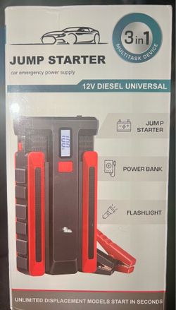 BRAND NEW IN BOX 4000A Car Battery Jump Starter,12V Jump Starter Battery Pack (up to 10.0L Gasoline and 8.0L Diesel Engine), Portable Jump Box with LE