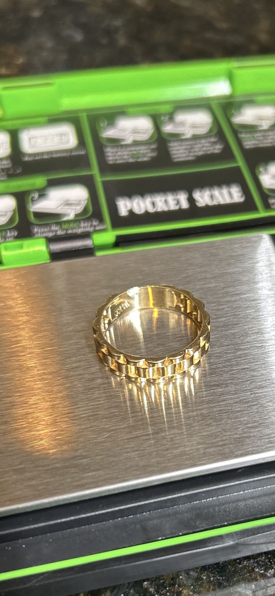 14k Gold Rolex Ring Size 7