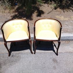 Yellow  French Country Elegant Antique Chairs