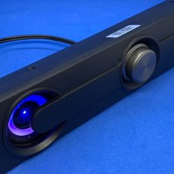 Desktop Speakers Bar for Computer PC Monitor Projectors Cellphone Tablets TV Wired Aux RCA Connection Input