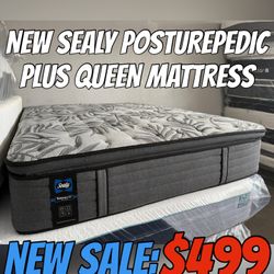 NEW SEALY POSTUREPEDIC PLUS QUEEN MATTRESS 