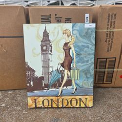 London Fashion Wall Art Print on Board