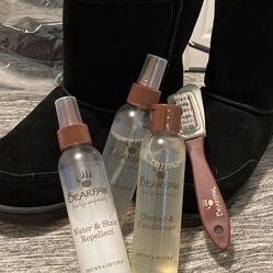 Bear paw boots with cleaning set