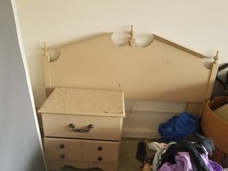 Headboard and nightstand