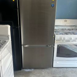 Brand New Midea Stainless Steel Bottom Freezer Refrigerator 