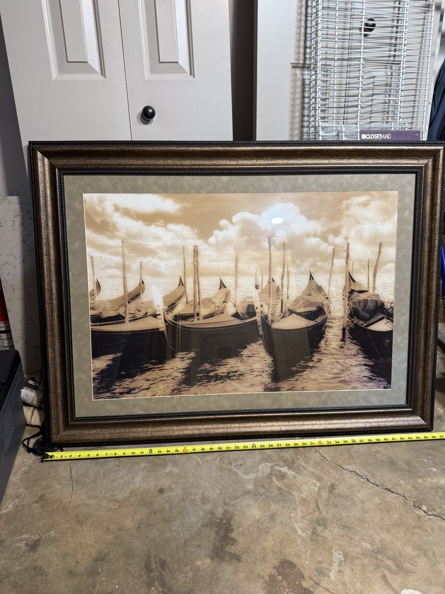 Framed Boat Wall Decor Art - 46”x34.5”