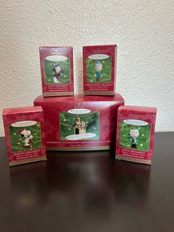 Hallmark Keepsake Ornament 5 piece Set PEANUTS 50 CELEBRATION