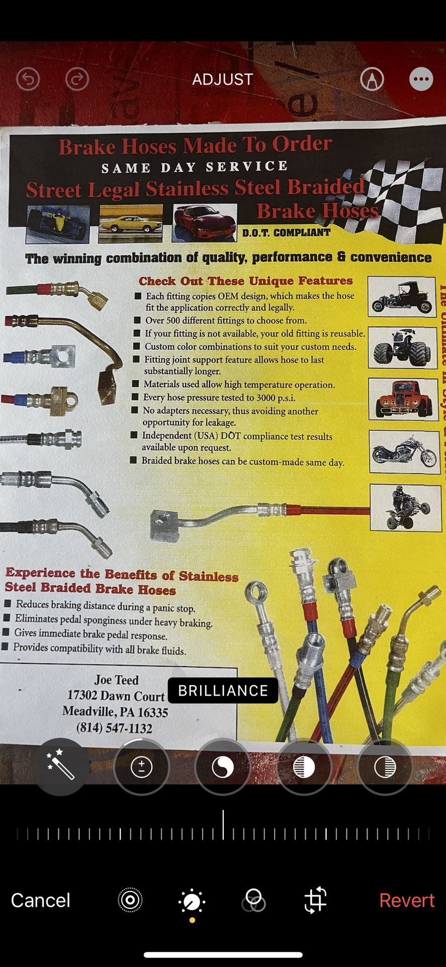 Custom Hydraulic Brake Hoses an Steel Tubing