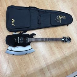 Gene Simmons Axe 6 Strings Electric Guitar Maple Neck Solid Basswood Body Black