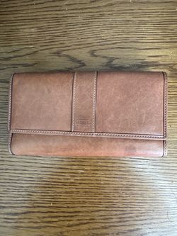 Coach authentic taupe leather wallet