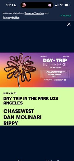 Chase west ticket $120