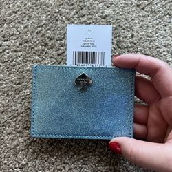 Kate Spade Glitter Sparkle Blue Card Holder
