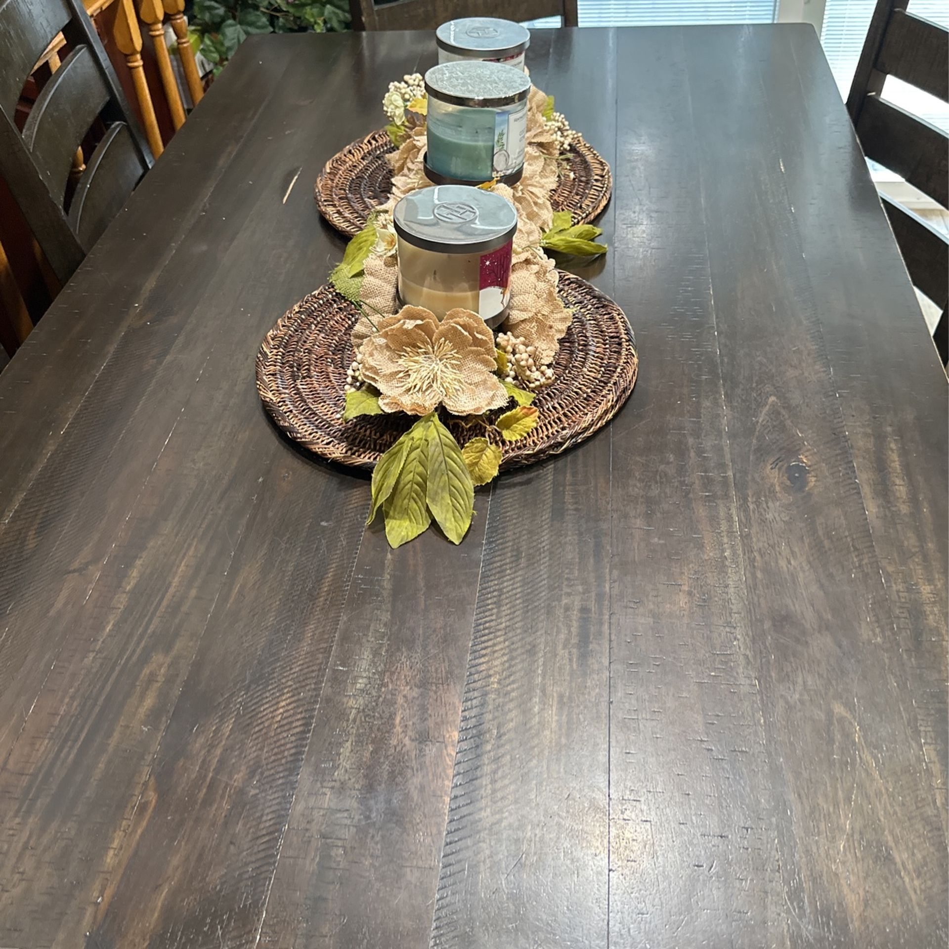 Kitchen table with six chairs