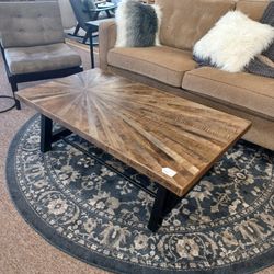 Pattern Coffee Table Metal Base