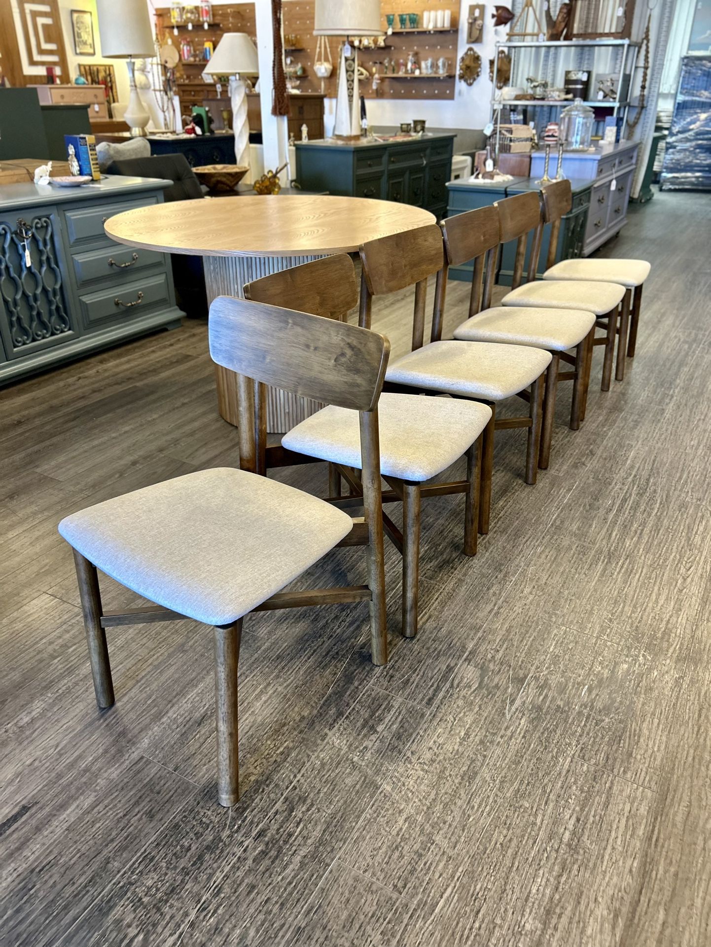 Set Of 6 New Mid Century Style Modern Dining Chairs