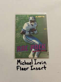 Michael Irvin Dallas Cowboys Hall of Fame WR Fleer Short Print Insert Card.