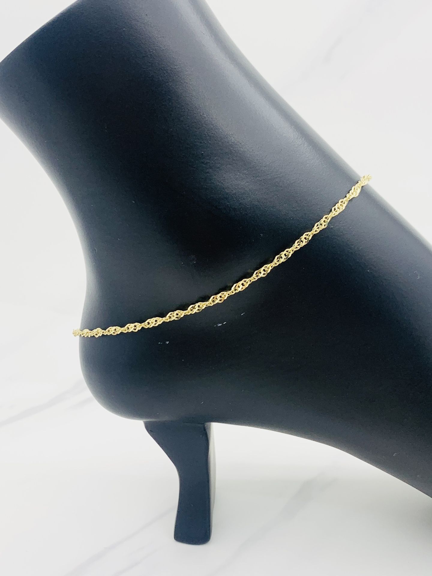 ❤️ 10k Gold Ankle Bracelet  ❤️ Bracelet  ❤️ Anklet 10”  ❤️ Pulsera de Pie Tobillero 10 Pulgadas