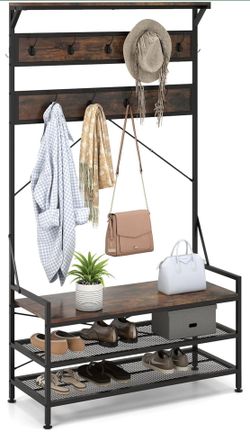 Hall Tree With Bench 