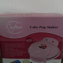 Crofton Cake Pop Maker Pink Non-Stick Cool-Touch Handles w/ Recipes & Sticks