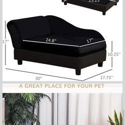 Black Fancy Dog Couch