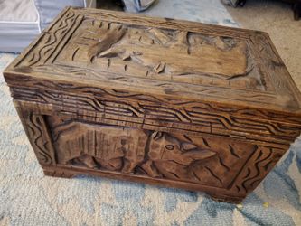 Solid wooden chest