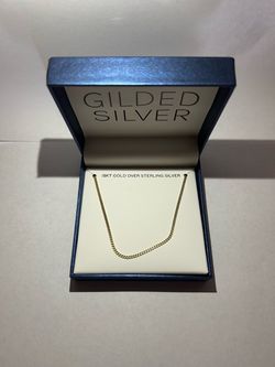 Gilded Silver 18KT Gold Over Sterling Silver Chain Necklace