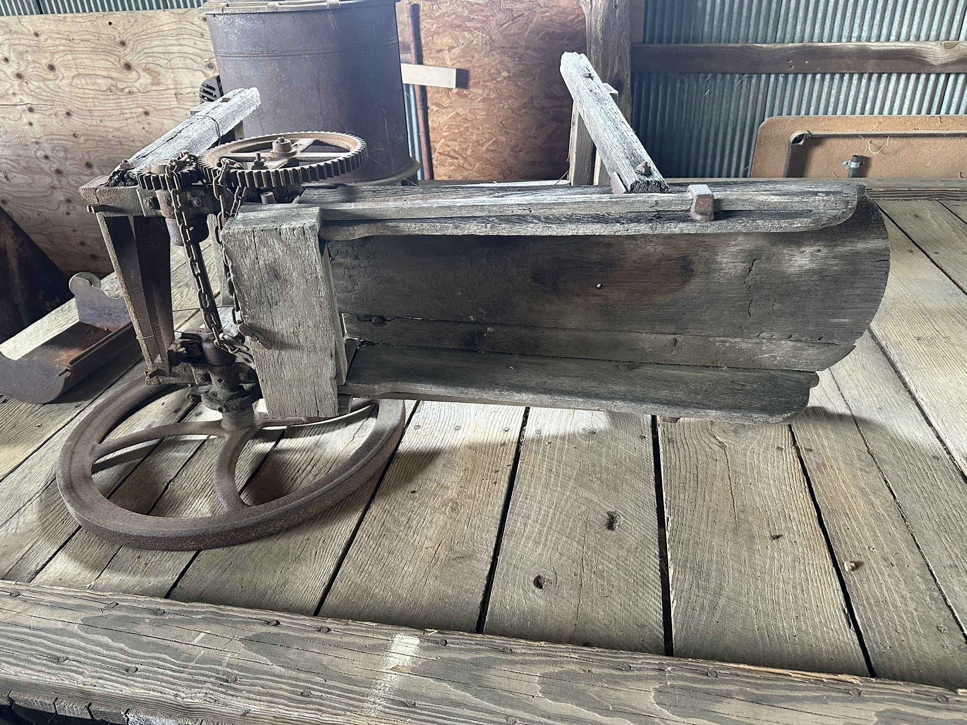 Antique feed cutter