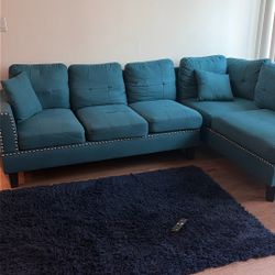 Couch Blue , Beautiful  SEND OFFERS
