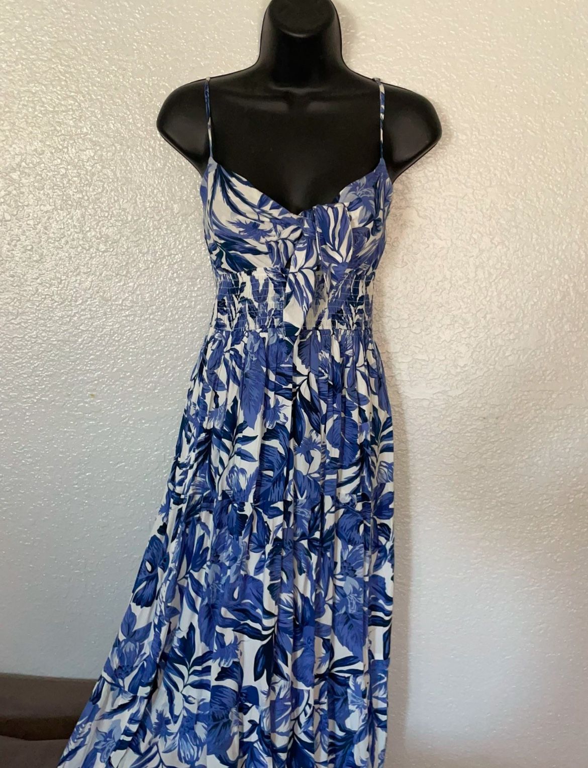 fresh blue floral sundress
