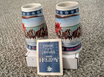 1995 Holiday  Christmas Mugs 