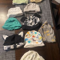 Baby boys beanie hats size 0/3 months