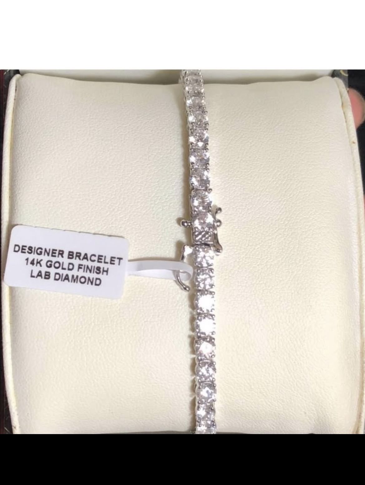 Brand New White Gold Plated Tennis Bracelet