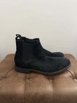 Black Suede Chelsea Boots - Men’s 12
