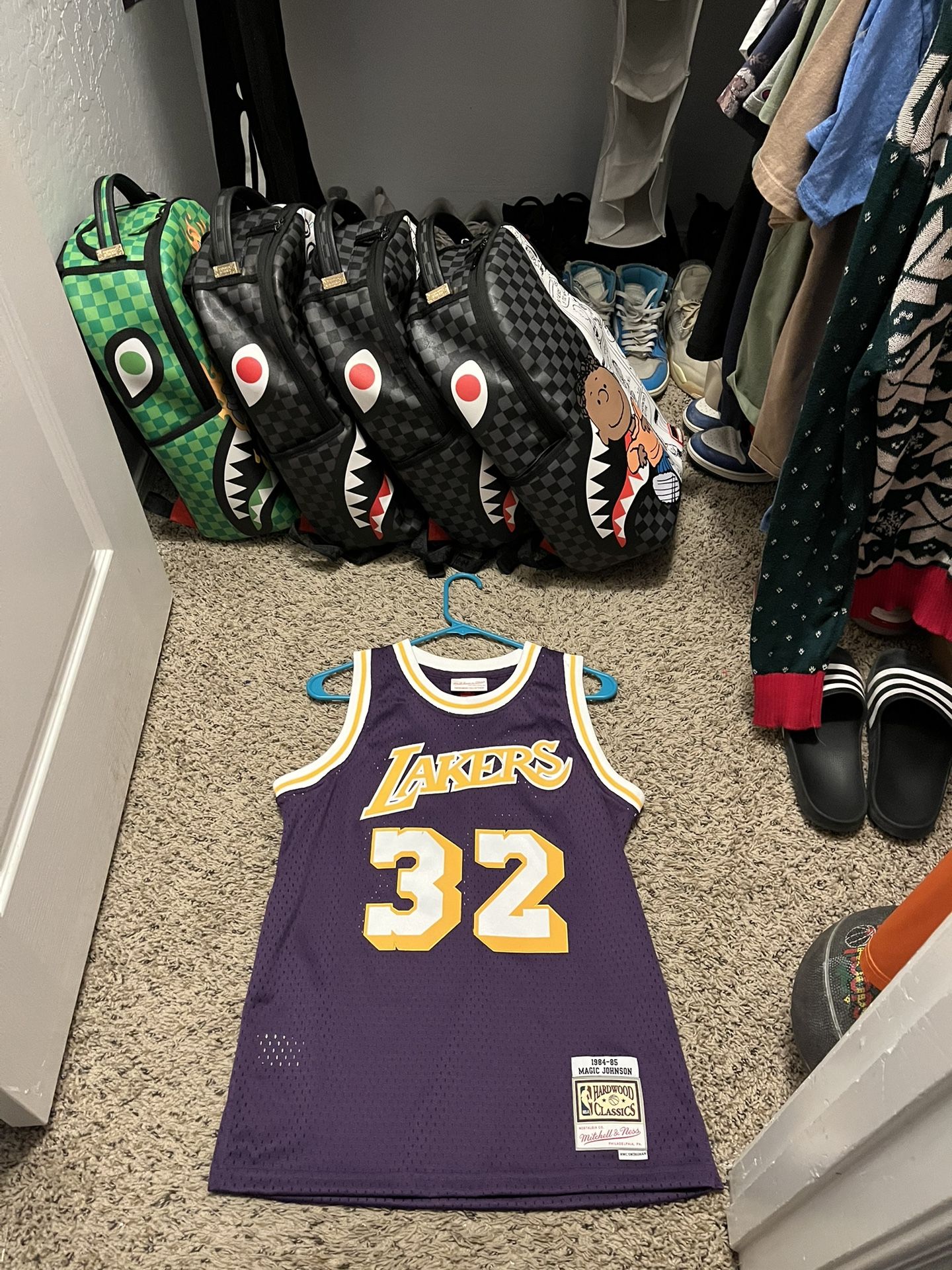 Youth L/XL Magic Johnson Authentic Hardwood Classics Jersey