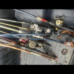 12  Various Fishing Rods and Reels Price is Firm!Not Seperating! 