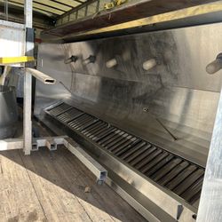 12 FT Commercial Vent Hood w/ Exhaust Fan & Return Air – Includes Filters