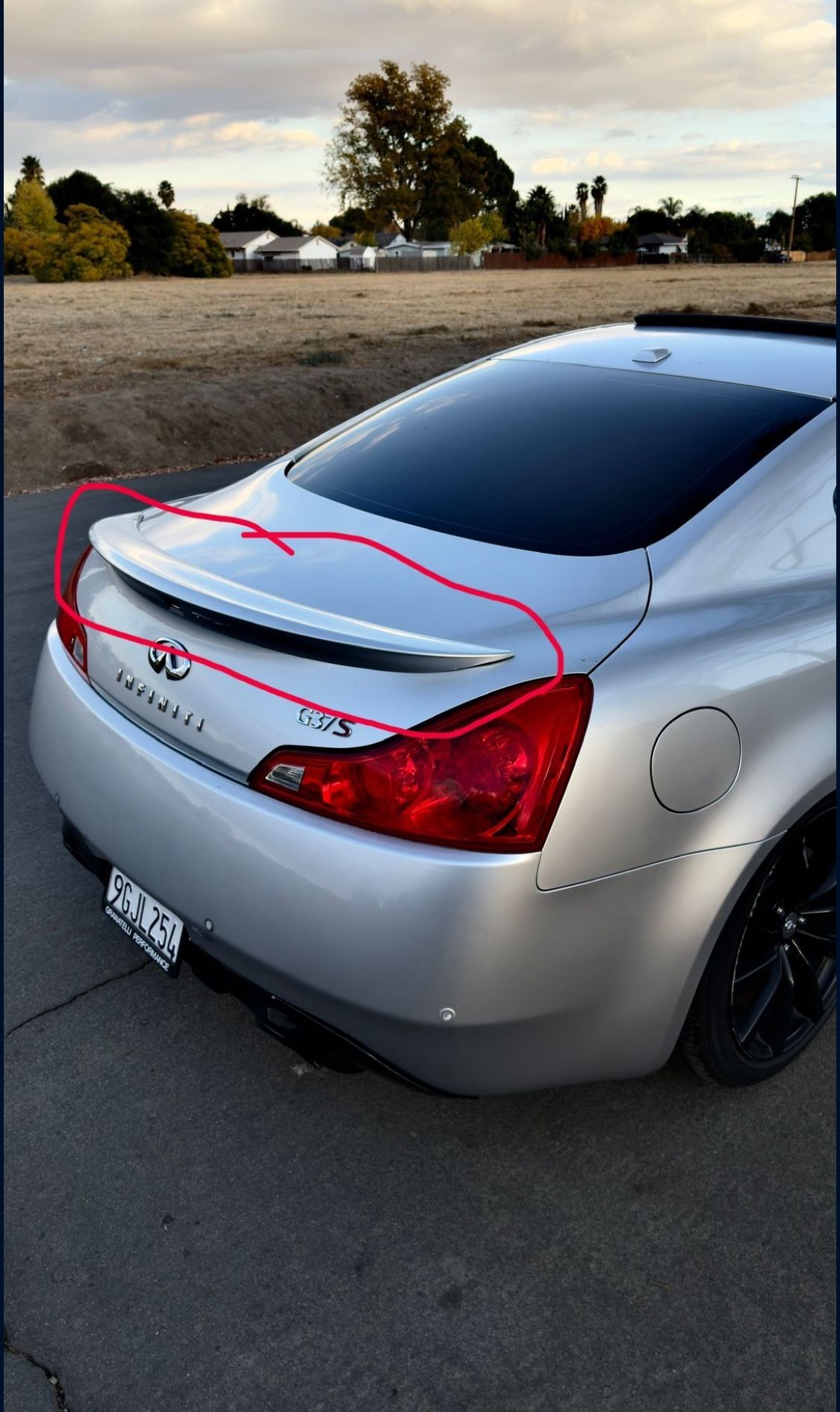 G37 Coupe Trunk Spoiler