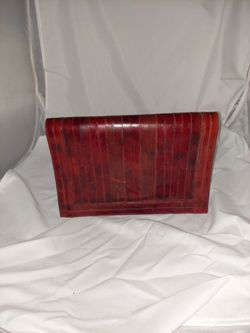 Red Eel Skin Clutch 