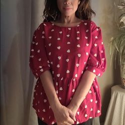 Plus Size Valentine Heart Top