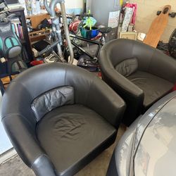 Barrel Chairs Pleather